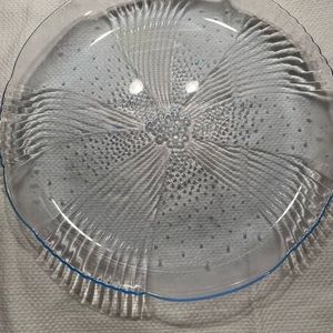 Light Blue glass dinner and salad plates